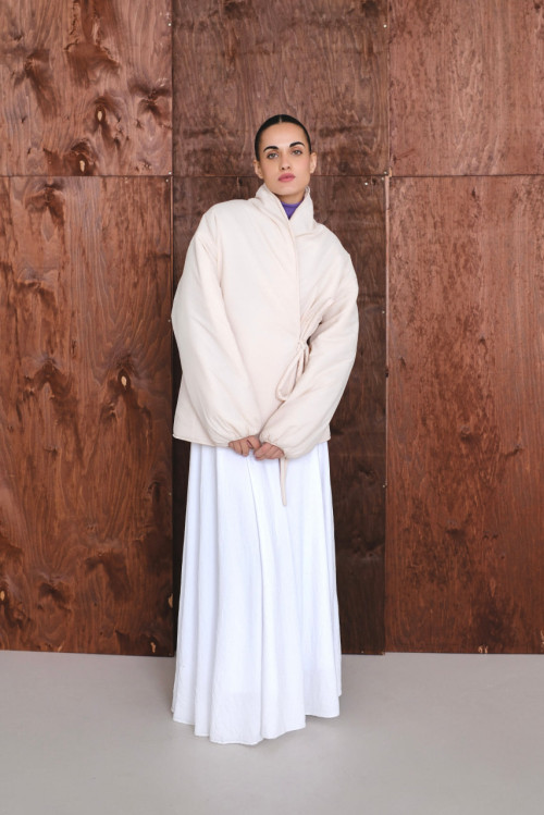 Куртка на затин - Пудра