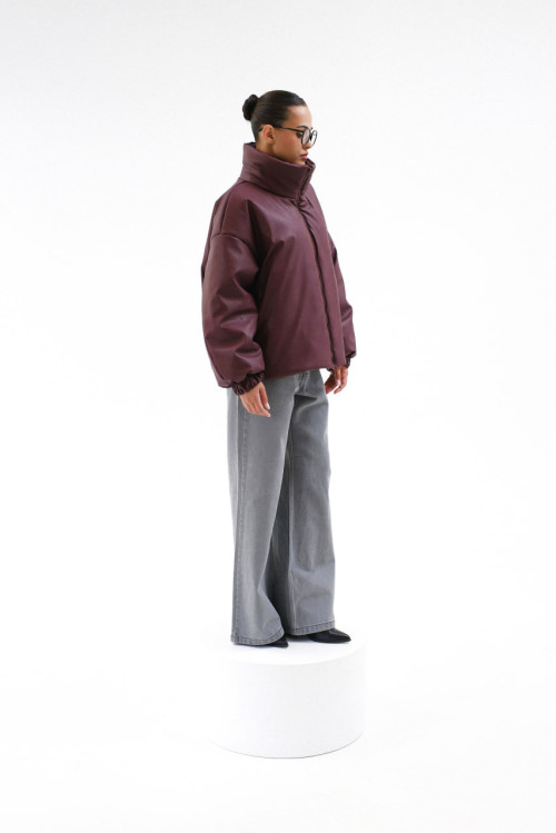 Куртка з екошкіри - Бордо